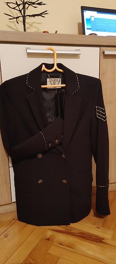 stone island trenerka: Ženski sako Pull&Bear, crne boje, dvorednog kroja sa šest zlatnih — 9