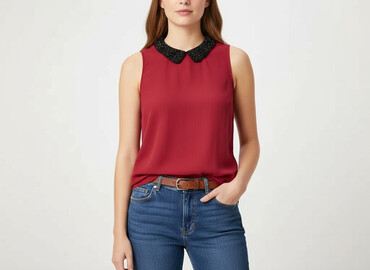jeans mom slim fit stradivarius: Stradivarius, Women's blouse, size L