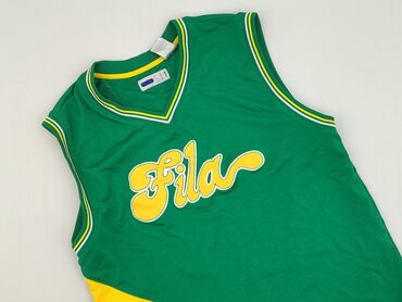 ubra kurtki wiosenne: Fila, T-shirt sportowy dla mężczyzn, rozmiar L