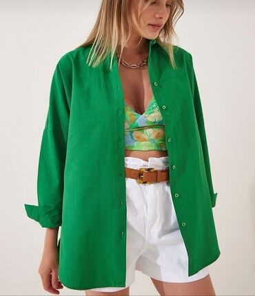 Рубашки и блузы: XL (EU 42), цвет - Зеленый