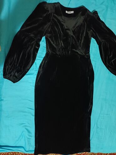велюр платье: Вечернее платье, Велюр, С рукавами, M (EU 38)