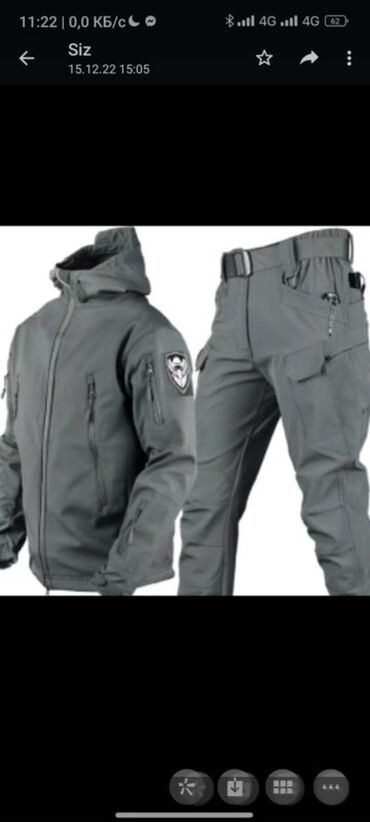 İdman dəstləri: Taktiki geyim dəsti – Softshell kurtka və şalvar - Material: küləyə — 2