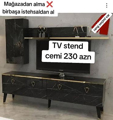 tilvizor alti: Yeni, Düz TV altlığı, Polkalı, Laminat — 1