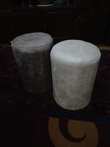 пуфик мягкий: Məhsul: Yumru puf oturacaqlar Forma: Silindr/yumru Rənglər: Açıq — 1