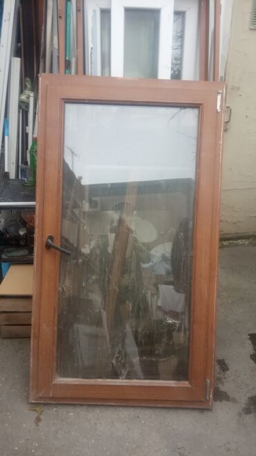 Plastik pəncərələr: İşlənmiş İkiqat şüşə paketi Plastik pəncərə, Еni: 44 sm, Uzunluğu: 43 sm — 5