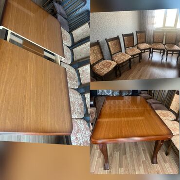 Soyuducu vitrinləri: Qonaq otağı üçün, İşlənmiş, Açılan, Kvadrat masa, 6 stul