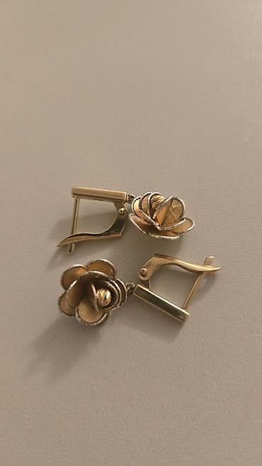 браслет часы: Серьги, Проба 585, Без вставки, Женские, Б/у — 1