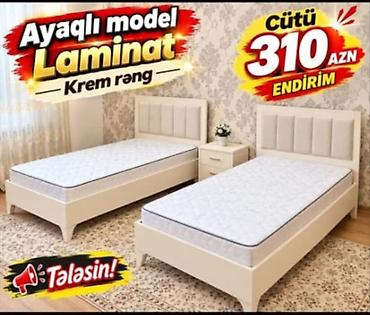 Ayaqlı model laminat çarpayı dəsti – krem rəng - Rəng: krem - lalafo.az -da Ayaqlı model laminat çarpayı dəsti – krem rəng - Rəng: krem -