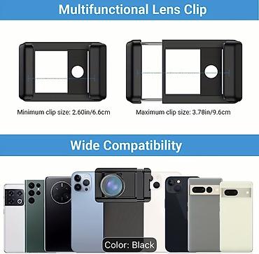фильтр: Telefon üçün peşəkar obyektiv və klips dəsti – 37 mm universal — 4