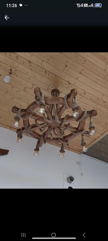 sarlar: Çılçıraq, 6 lampa, Taxta — 2