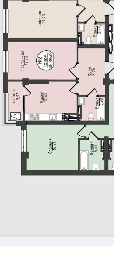 ищу квартиру в арча бешике: 1 комната, 46 м², Элитка, 6 этаж, ПСО (под самоотделку)