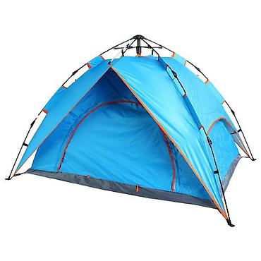 Палатки: Палатка кемпинговая двухместная (200х150х125см) Цвет : Хаки и Голубой — 10
