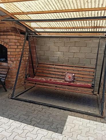 Садовые качели: Садовые качели Металл, Со спинкой, С крышей — 4