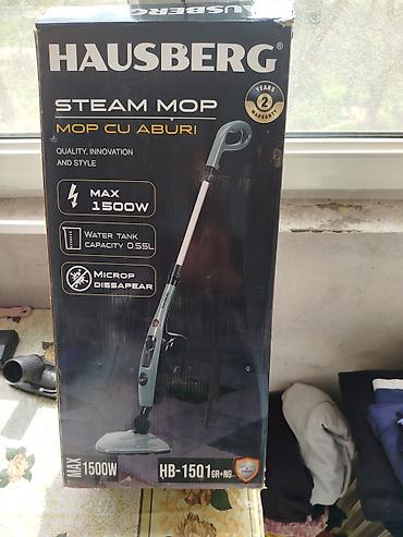 sac buxar aparatı: Hausberg HB-1501 GR+NG buxarlı mop. 470 manata alınıb - Güc: max 1500 — 3