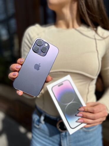 номера тел: IPhone 14 Pro, Колдонулган, 256 ГБ, Deep Purple, Каптама, Куту, 84 %