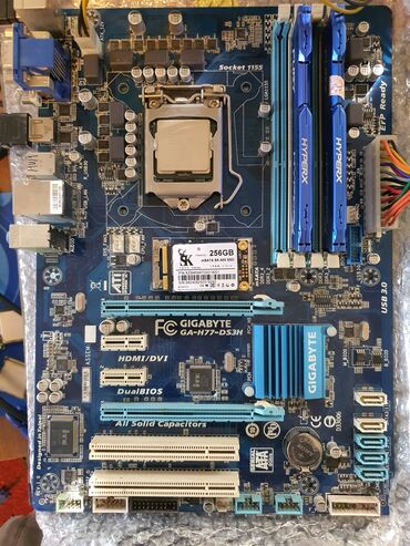 компьютерные мыши kronos: Материнская плата, Б/у, Gigabyte, LGA1155, ATX, Для ПК
