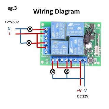 Ev üçün digər mallar: 433Mhz Universal Simsiz Uzaqdan İdarəetmə AC110V 220V Röle 4CH Modul — 6