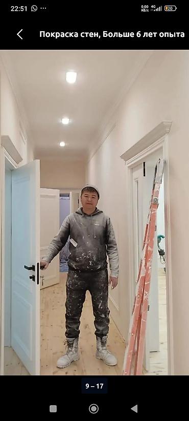 Покраска стен, На водной основе, Больше 6 лет опыта