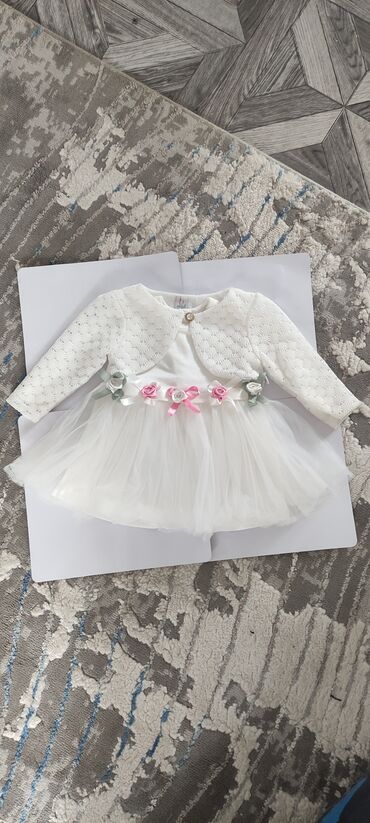 Платья: Детское платье, цвет - Белый, Новый