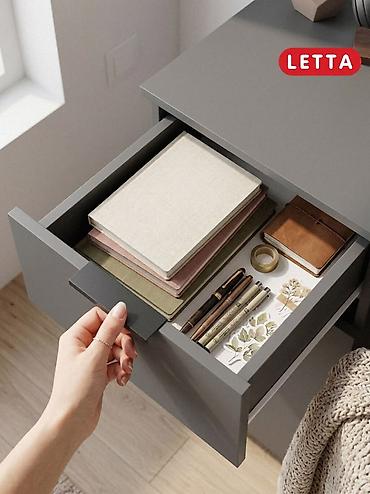 стол письменный б: Письменный/компьютерный стол LETTA, цвет графитово‑серый. - — 4