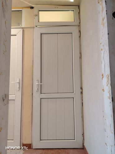 Plastik qapılar: PVC qapı və pəncərə dəsti - Material: ağ rəngli PVC profil, şüşəli — 7