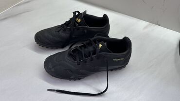 Бутсы: Футбольные бутсы Adidas Predator (TF) - Цвет: черный с золотистыми