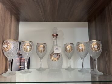 qorka ucun qablar: Çay dəsti, rəng - Ağ, Şüşə