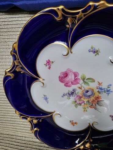 Kuhinjski setovi: Servis za torte,kolace 1945g+ Jlmenau pravi kobalt. Servis za — 11