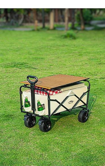 foldable table: Складная многофункциональная кемпинговая тележка с столешницей — 1