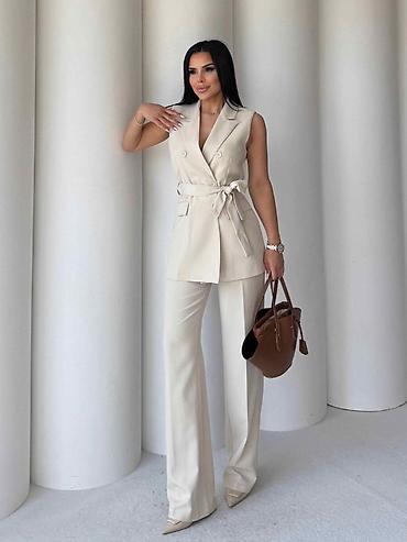 Kompleti: 🔥Ženski elegantni komplet – bez rukava, sako prsluk + pantalone ✅3400 — 1