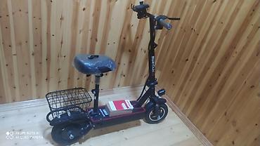 3 tekerli velosiped: Elektrik skuter – oturacaqlı, səbətli model - Rahat oturacaq — 1