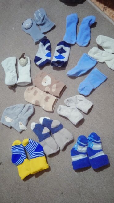 детский одежда: 12 пар замечательных носочков для мальчика-малыша до 12 месяцев за 120