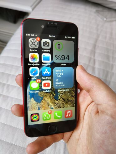 Apple iPhone: IPhone 8, 64 GB, Qırmızı, Barmaq izi — 3