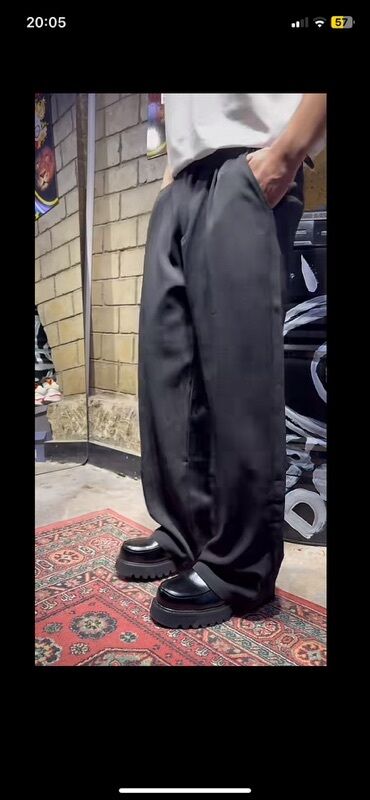 koynekler: TƏZƏDİR HECERƏ GİYİNMİYİB!!!! Qara geniş kəsimli kişi şalvarı -