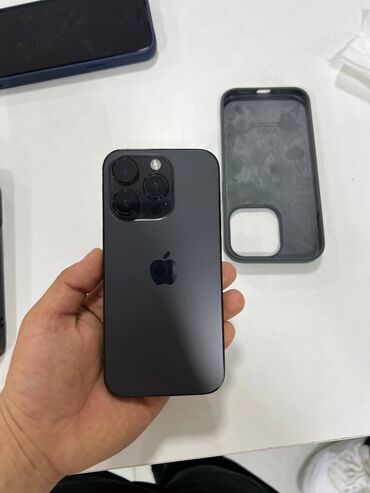 айвон 14 про макс: IPhone 14 Pro, Б/у, 128 ГБ, Deep Purple, Защитное стекло, Кабель, 86 %