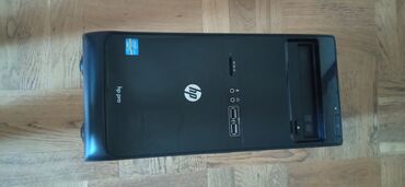 Masaüstü kompüterlər və iş stansiyaları: HP Pro seriyalı, qara rəngdə, masaüstü kompüter. Korpusun ön