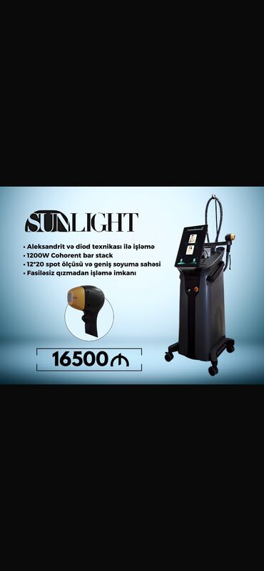 SUNLIGHT Lazer Aparatı – Peşəkar və Effektiv Epilyasiya ✔ Aleksandrit