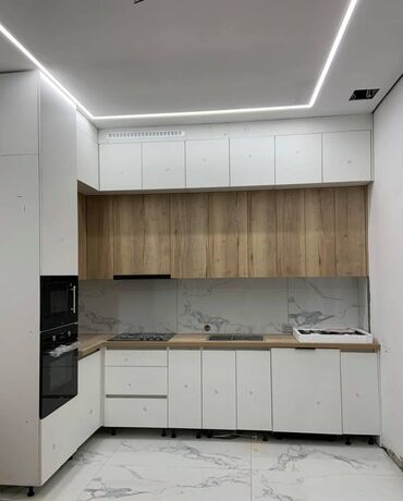 Кухонные гарнитуры: Кухонный гарнитур, Новый, цвет - Белый, ДСП, Бесплатная доставка — 11