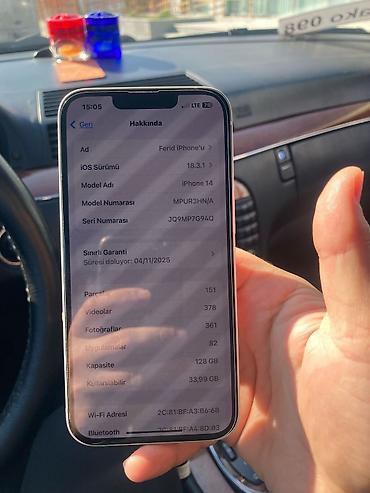 iphone 14 ucuz: IPhone 14, 128 GB, Starlight, Zəmanət, Face ID, Sənədlərlə — 3