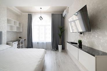 Посуточная аренда квартир: 1 комната, Душевая кабина, Постельное белье, Кондиционер — 2