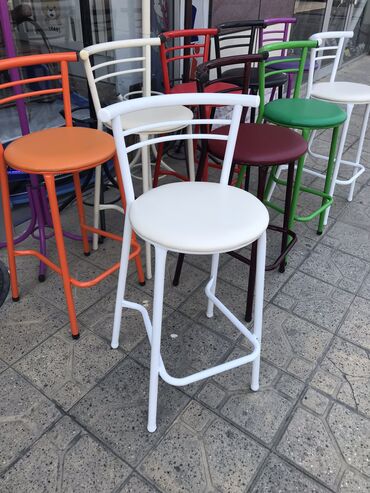 Restoran mebeli: Bar oturacaqlari zavod istehsalidir qalin demirlidir oturacaq hisse — 8