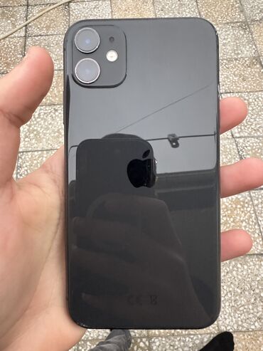 ucuz ayfon telefon: IPhone 11, 64 GB, Qara, Barmaq izi, Simsiz şarj, Face ID