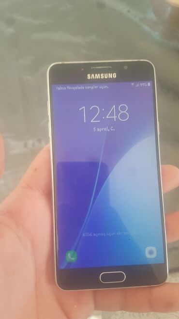 qizil gumus: Samsung Galaxy A5 2017, 16 GB, rəng - Gümüşü, Barmaq izi