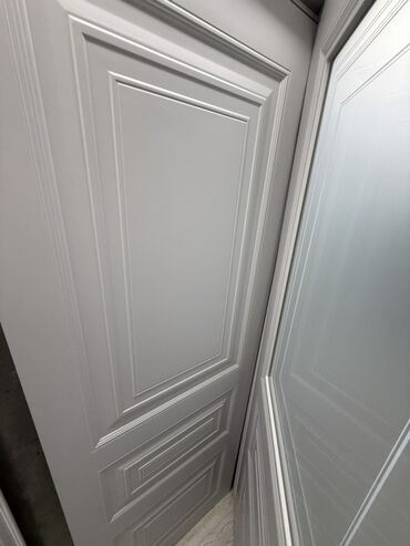 дверь внутренняя: Жабык ички эшик, МДФ, Боёлгон, түсү - Боз