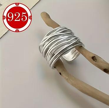 Серебряные кольца: Кольцо, Проба 925, Унисекс, Без вставки, Новый — 5