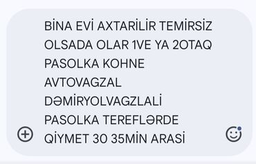 temirsiz menziller: Axtarış: Bina evi Tələblər: - 1 və ya 2 otaqlı mənzil - Təmirsiz də