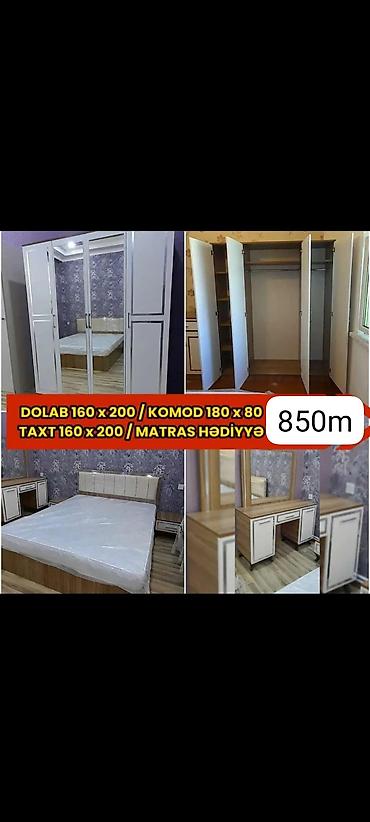 taxt carpayı: İkinəfərlik çarpayı, Termo, Dolab, 2 tumba, Azərbaycan, Yeni — 4
