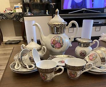ag saat: Çay dəsti, rəng - Ağ, Farfor, 6 nəfərlik — 1
