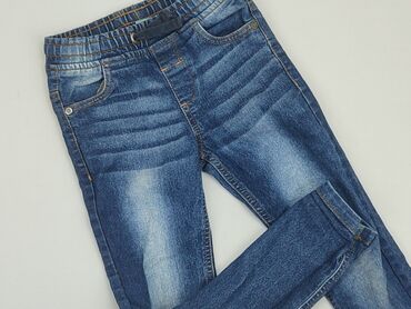 ciemne jeansy z przetarciami: Jeans, Little kids, 7 years, 116/122, condition - Good