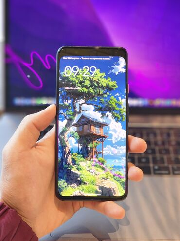 маленький телефон: Google Pixel 4 XL, Б/у, 128 ГБ, цвет - Белый, 1 SIM, eSIM